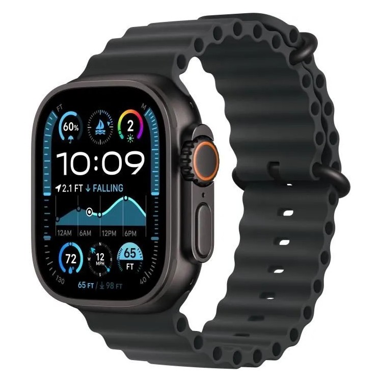 Apple Watch Ultra 2 GPS + Cellular - 49mm - Boîtier Black Titanium - Bracelet Black Ocean Band