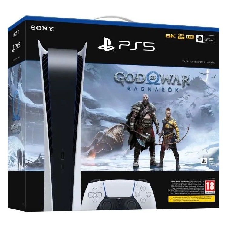 Console PlayStation 5 - Édition Digitale + God of War : Ragnarök