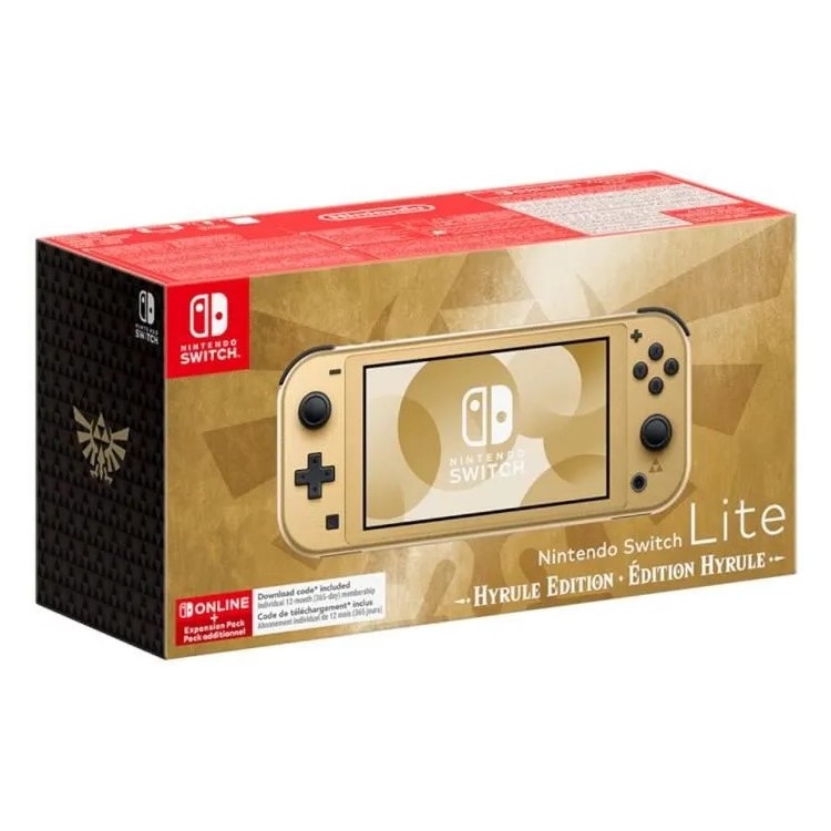 Console portable Nintendo Switch Lite • Édition Limitée Hyrule + 12 mois d'abonnement NSO avec Pack Additionel (Code)