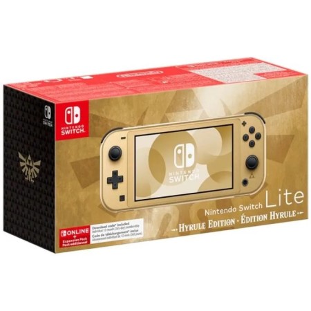 Console portable Nintendo Switch Lite • Édition Limitée Hyrule + 12 mois d'abonnement NSO avec Pack Additionel (Code)